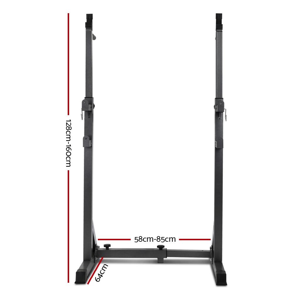 Everfit Power Squat Rack – Estación de Levantamiento de Pesas para Ejercicio y Entrenamiento de Fuerza