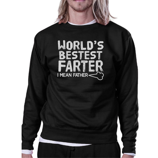 World's Bestest Farter Unisex Black Sweatshirt