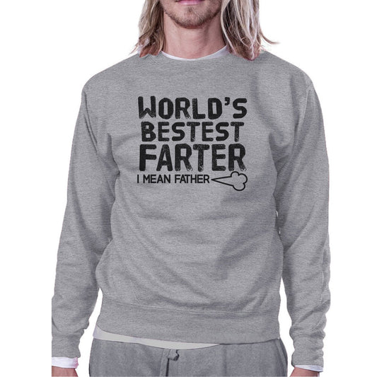 World's Bestest Farter Unisex Grey Pullover